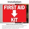 Signmission First Aid Kit with Down, 5 in W x Rectangle, Vinyl Decal OS-2PACK-MISC-D-35-L-19494 - alternate 2